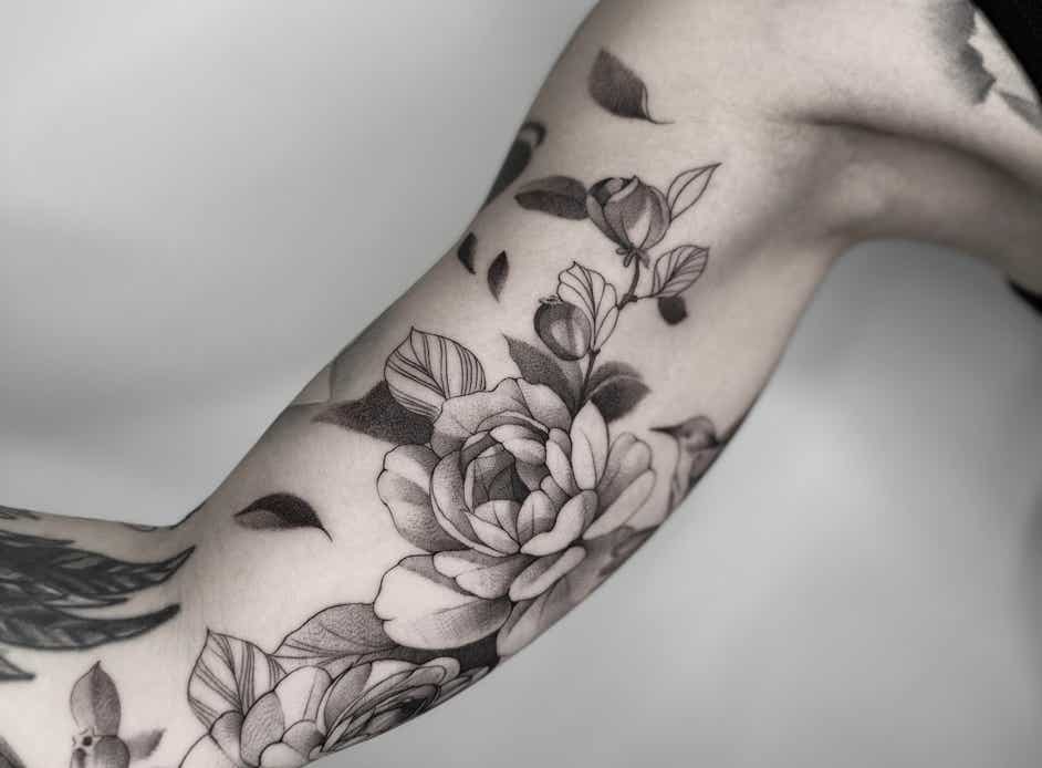 Floral Tattoo | The Wall Tattoo
